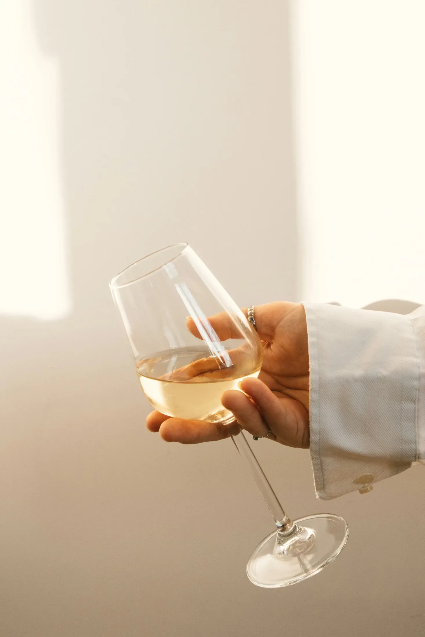 A glass of Istrian Malvazija white wine among the vines