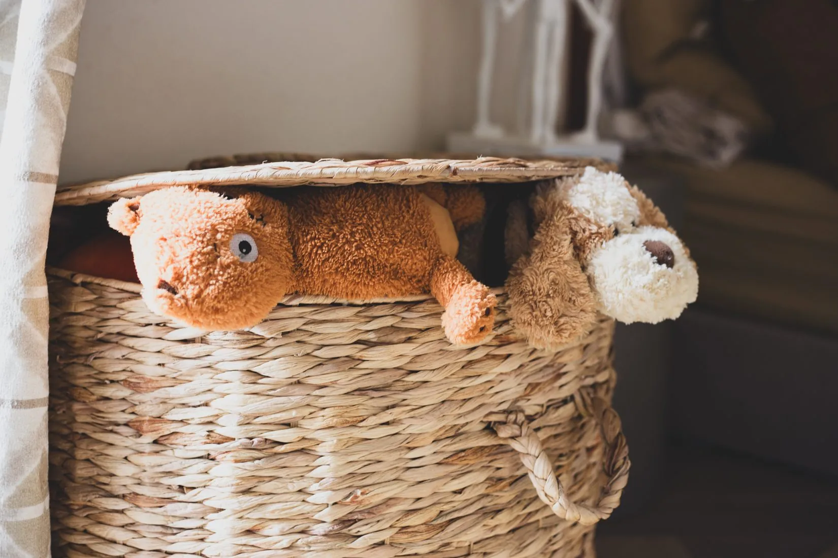 Children's toys in a basket at LaMaison