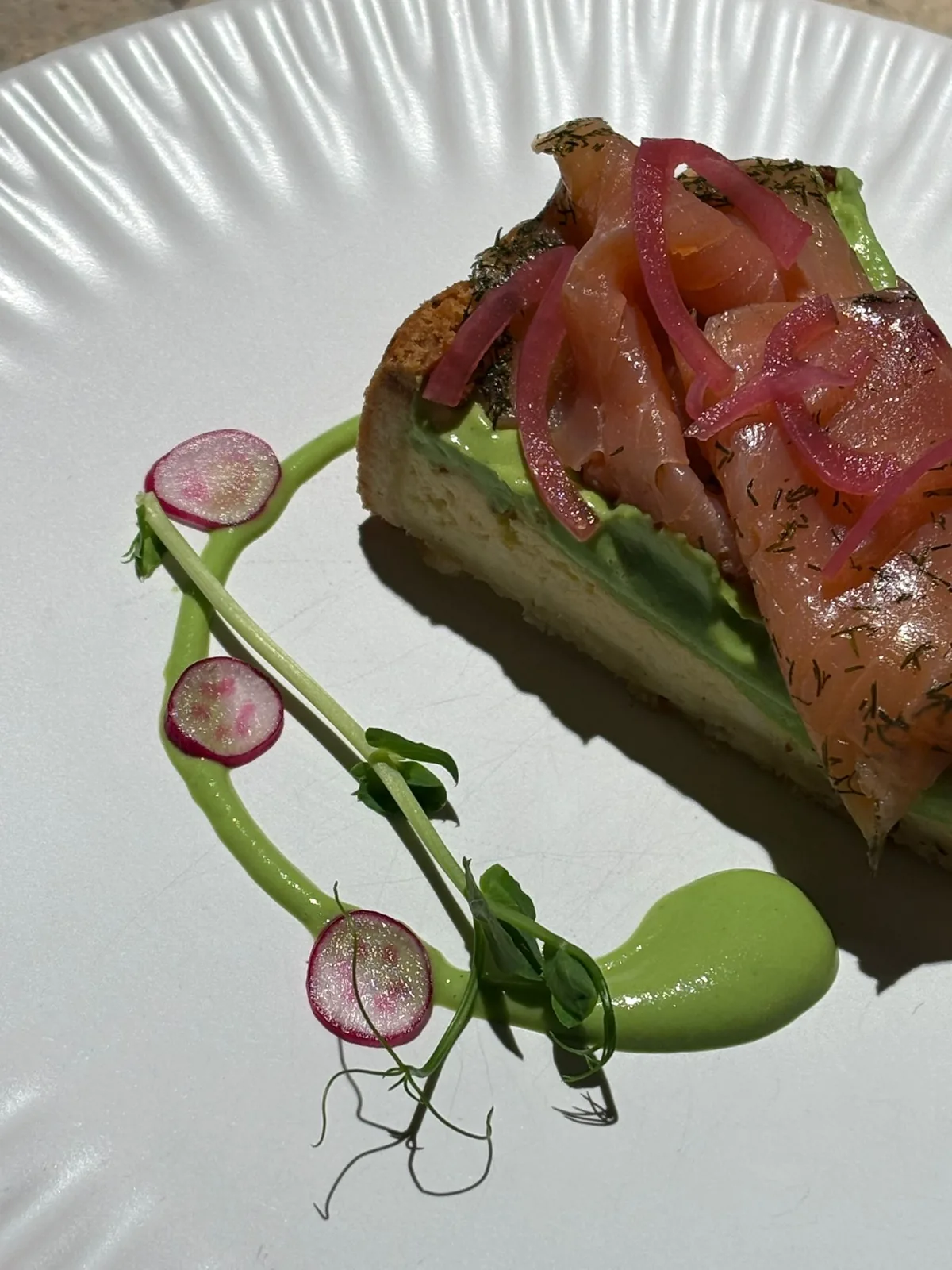 A first course plated at LaMaison
